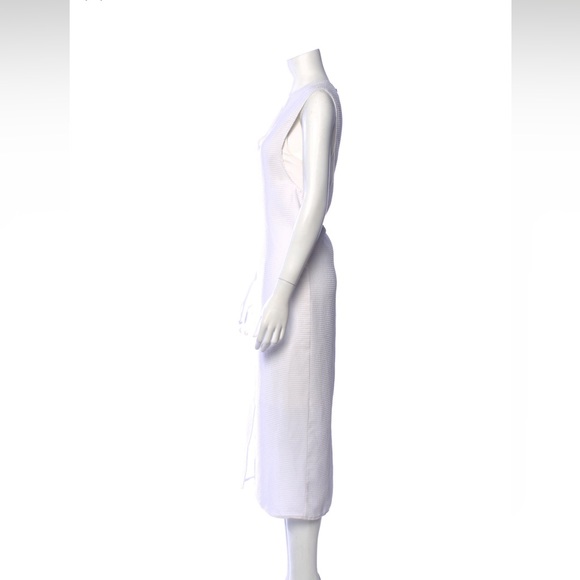 Helmut Lang White Sleeveless Layered Midi Dress 10 - Picture 3 of 3